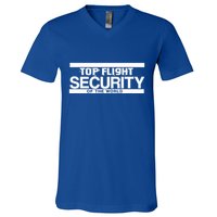 Top Flight Security Funny Friday V-Neck T-Shirt
