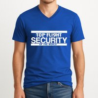 Top Flight Security Funny Friday V-Neck T-Shirt