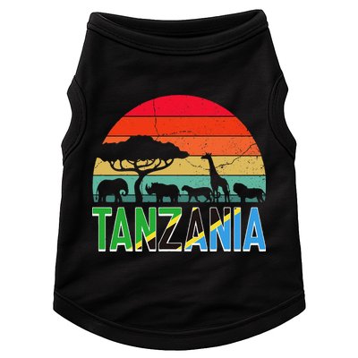 Tanzania Flag Serengeti Safari Africa Tanzanian Retro Doggie Tank