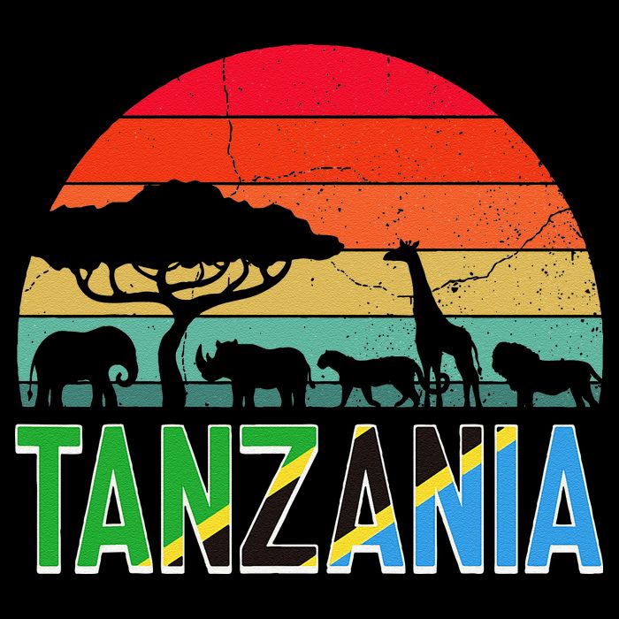Tanzania Flag Serengeti Safari Africa Tanzanian Retro 16 in Basic Backpack