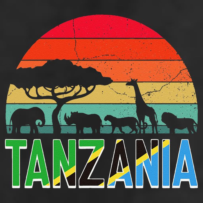 Tanzania Flag Serengeti Safari Africa Tanzanian Retro Golf Towel