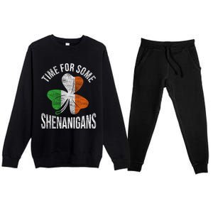 Time For Some Shenanigans Ireland Gift Premium Crewneck Sweatsuit Set