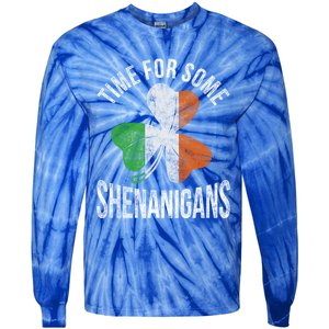 Time For Some Shenanigans Ireland Gift Tie-Dye Long Sleeve Shirt