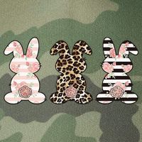 Three Floral Stylish Bunnies Legacy Tie Dye Trucker Hat