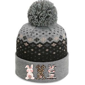 Three Floral Stylish Bunnies The Baniff Cuffed Pom Beanie