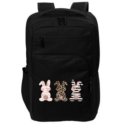 Three Floral Stylish Bunnies Impact Tech Backpack