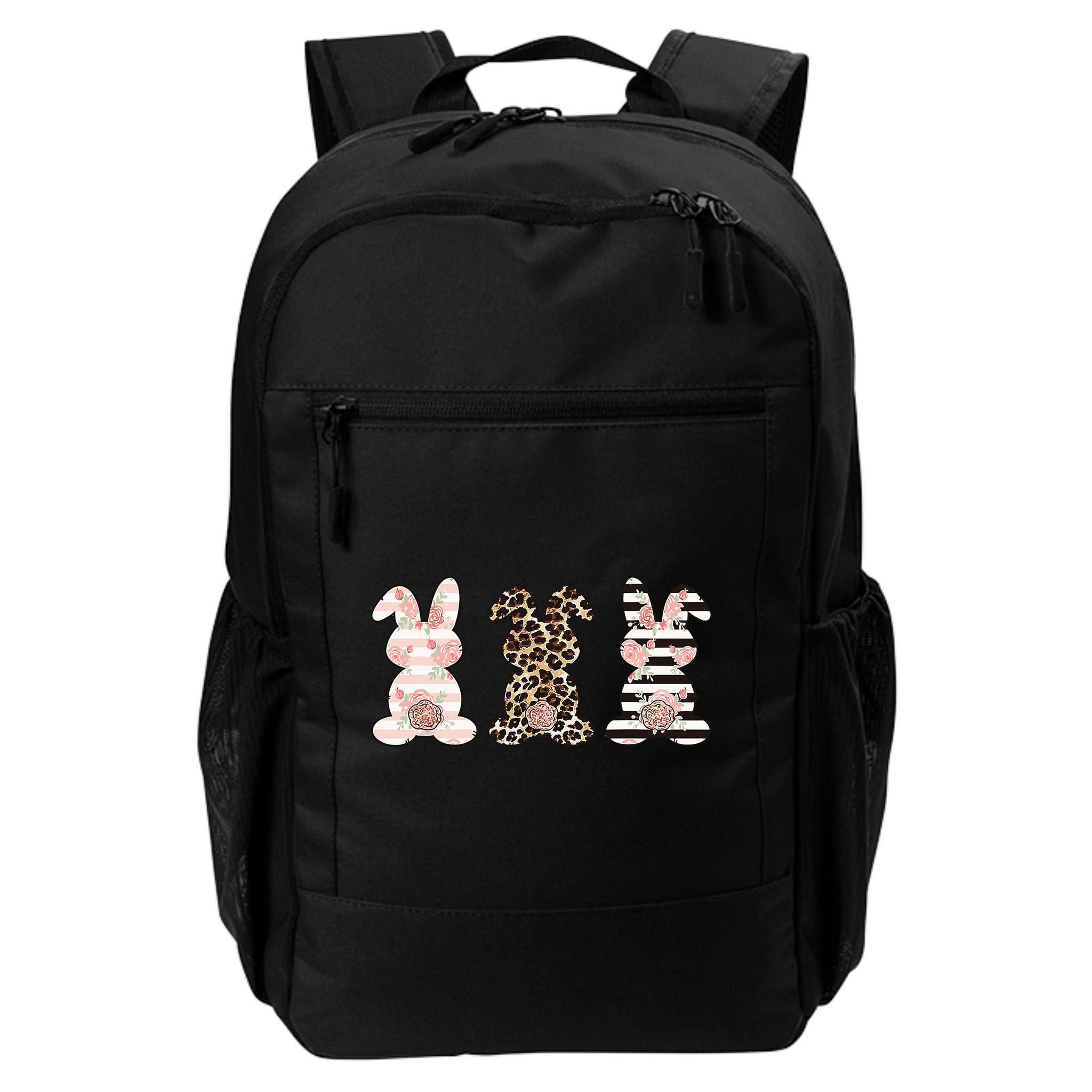 Three Floral Stylish Bunnies Backpack