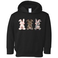 Three Floral Stylish Bunnies Toddler Hoodie