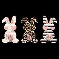 Three Floral Stylish Bunnies Toddler Hoodie