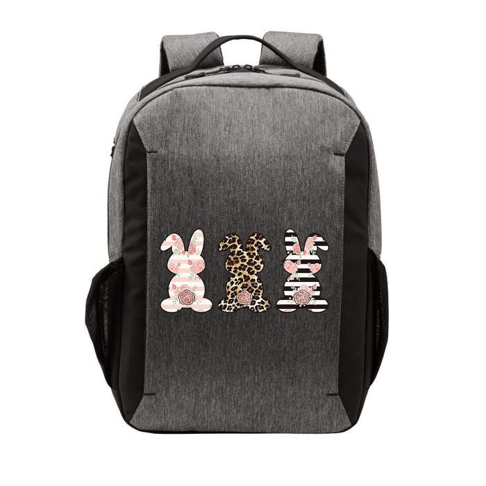 Three Floral Stylish Bunnies Vector Backpack