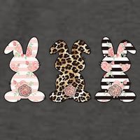 Three Floral Stylish Bunnies Vector Backpack