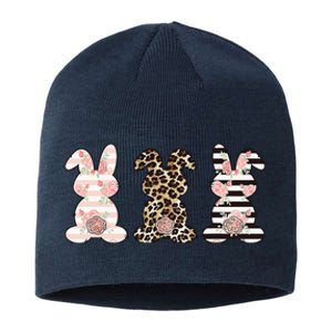 Three Floral Stylish Bunnies Sustainable Beanie