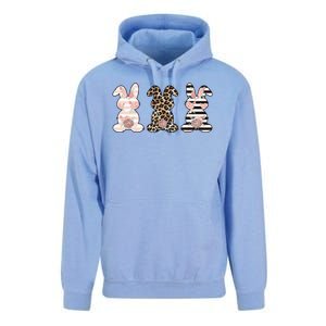 Three Floral Stylish Bunnies Unisex Surf Hoodie