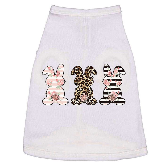 Three Floral Stylish Bunnies Doggie Tank