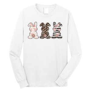 Three Floral Stylish Bunnies Long Sleeve Shirt