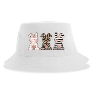 Three Floral Stylish Bunnies Sustainable Bucket Hat