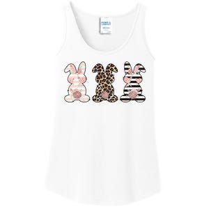 Three Floral Stylish Bunnies Ladies Essential Tank