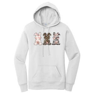 Three Floral Stylish Bunnies Women's Pullover Hoodie