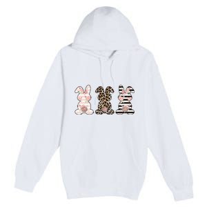 Three Floral Stylish Bunnies Premium Pullover Hoodie