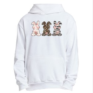 Three Floral Stylish Bunnies Urban Pullover Hoodie