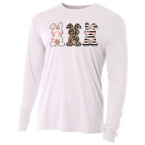 Three Floral Stylish Bunnies Cooling Performance Long Sleeve Crew