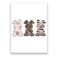 Three Floral Stylish Bunnies Poster