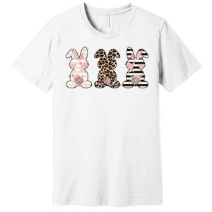 Three Floral Stylish Bunnies Premium T-Shirt