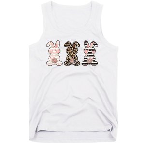 Three Floral Stylish Bunnies Tank Top