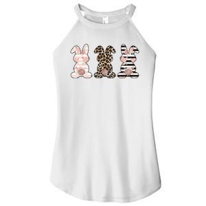 Three Floral Stylish Bunnies Women's Perfect Tri Rocker Tank