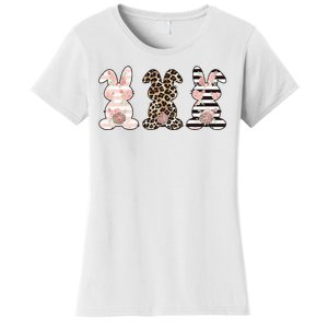 Three Floral Stylish Bunnies Women's T-Shirt