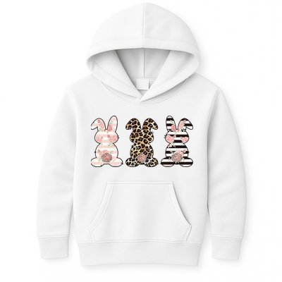 Three Floral Stylish Bunnies Kids Hoodie