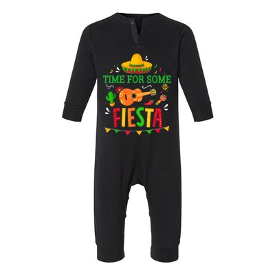 Time For Some Fiesta For Mexican Cinco De Mayo Costume Party Infant Fleece One Piece