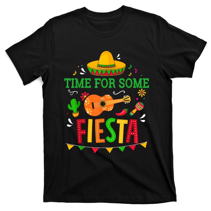 Time For Some Fiesta For Mexican Cinco De Mayo Costume Party T-Shirt