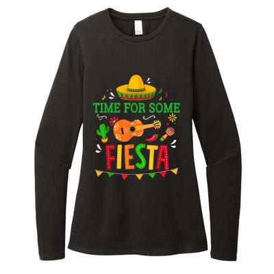 Time For Some Fiesta For Mexican Cinco De Mayo Costume Party Womens CVC Long Sleeve Shirt