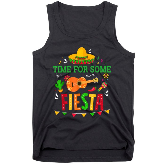 Time For Some Fiesta For Mexican Cinco De Mayo Costume Party Tank Top