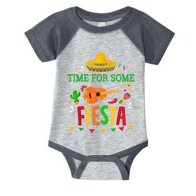 Time For Some Fiesta For Mexican Cinco De Mayo Costume Party Infant Baby Jersey Bodysuit