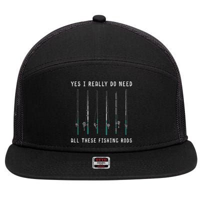 Trout Fishing Steelhead Rainbow Trout Whisperer 7 Panel Mesh Trucker Snapback Hat
