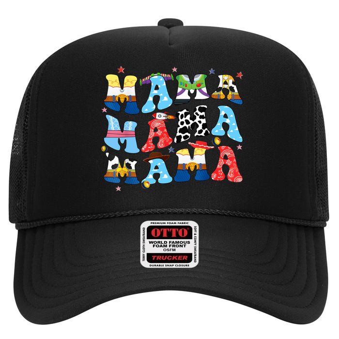 Toy Funny Story Mama Boy Mom MotherS Day High Crown Mesh Back Trucker Hat