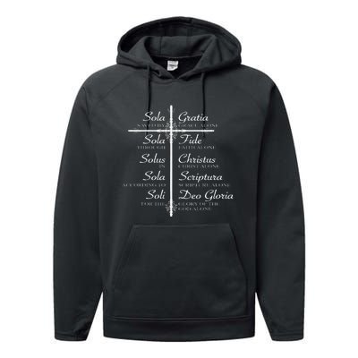 The Five Solas Cute Christian Movement Performance Fleece Hoodie