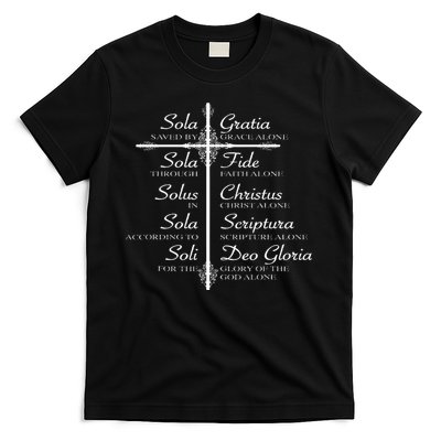 The Five Solas Cute Christian Movement T-Shirt