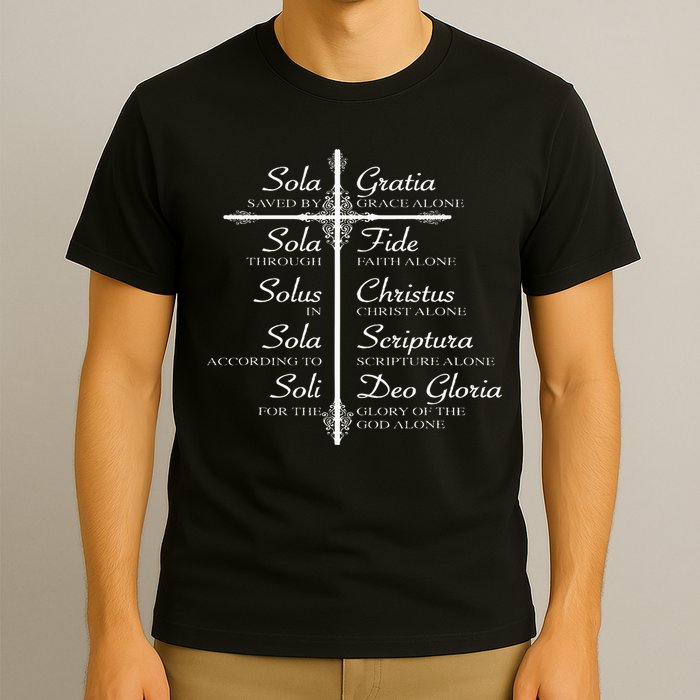 The Five Solas Cute Christian Movement T-Shirt