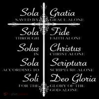 The Five Solas Cute Christian Movement Button