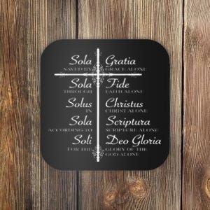 The Five Solas Cute Christian Movement Coaster