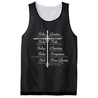 The Five Solas Cute Christian Movement Mesh Reversible Basketball Jersey Tank
