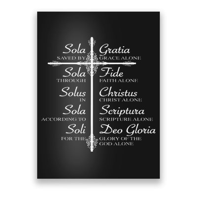 The Five Solas Cute Christian Movement Poster