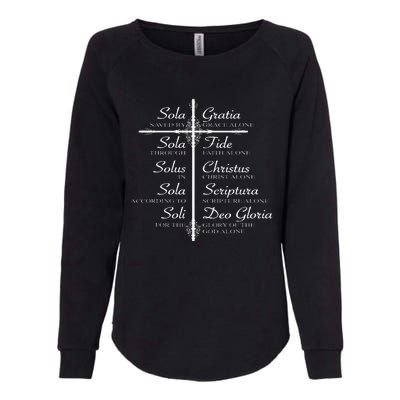 The Five Solas Cute Christian Movement Womens California Wash Sweatshirt