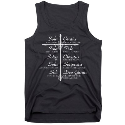 The Five Solas Cute Christian Movement Tank Top