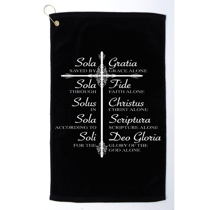 The Five Solas Cute Christian Movement Golf Towel