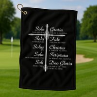 The Five Solas Cute Christian Movement Golf Towel