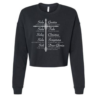 The Five Solas Cute Christian Movement Cropped Pullover Crew
